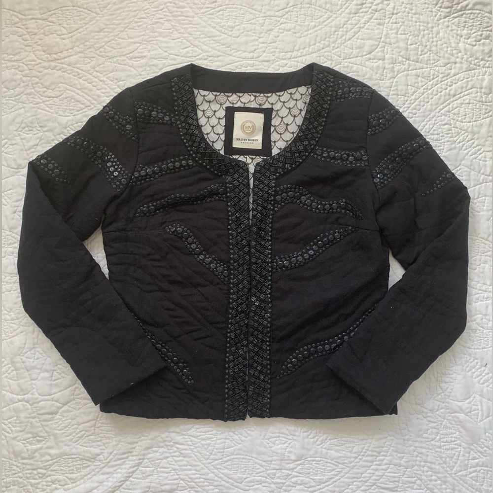 Malvin Black detailed quilted jacket